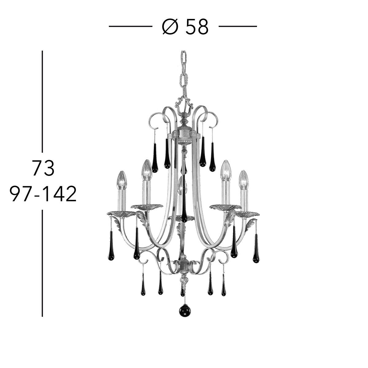 Kolarz 0057.85.G.Bk FIORENZA Chandelier