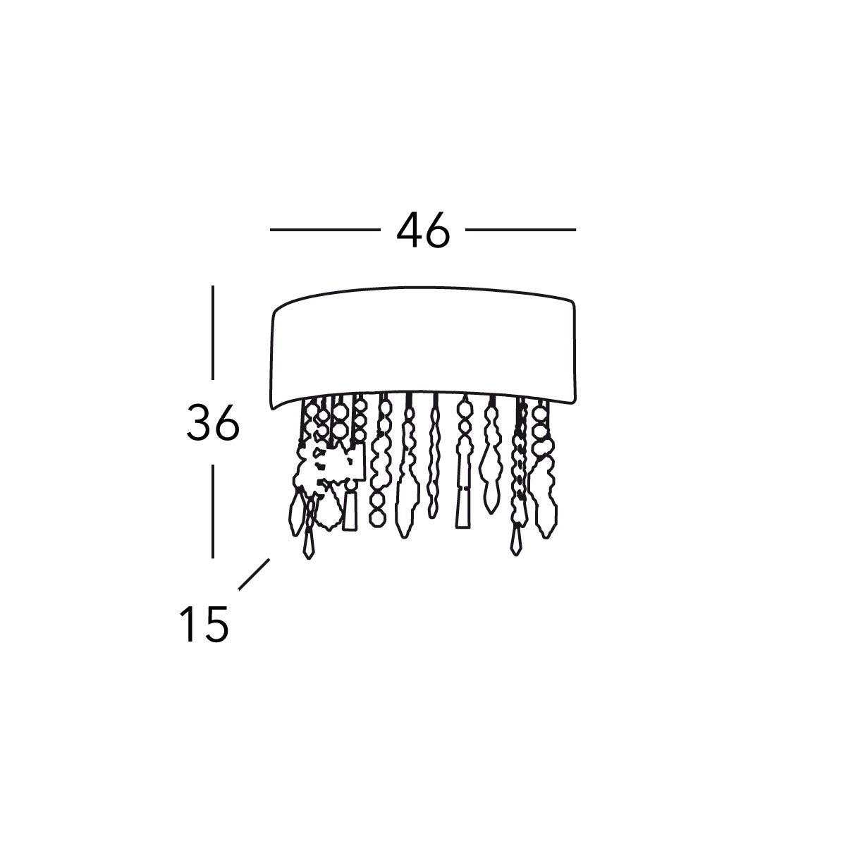 Kolarz 0240.62.3.Bk.STR JET PARALUME Wall Light