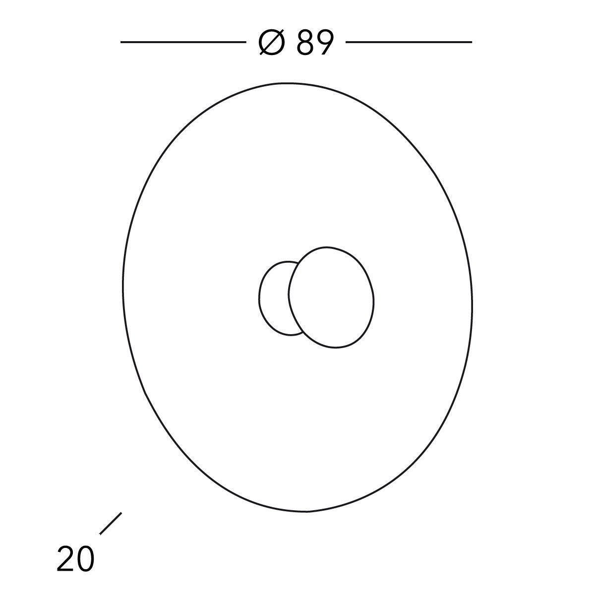 Kolarz 0415.61XXL.V1.Co.BG LUNA Wall Light