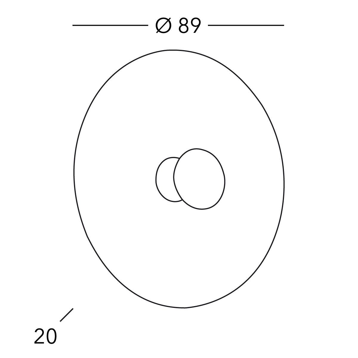 Kolarz 0423.61XXL.V1.3.SA LUNA Wall Light