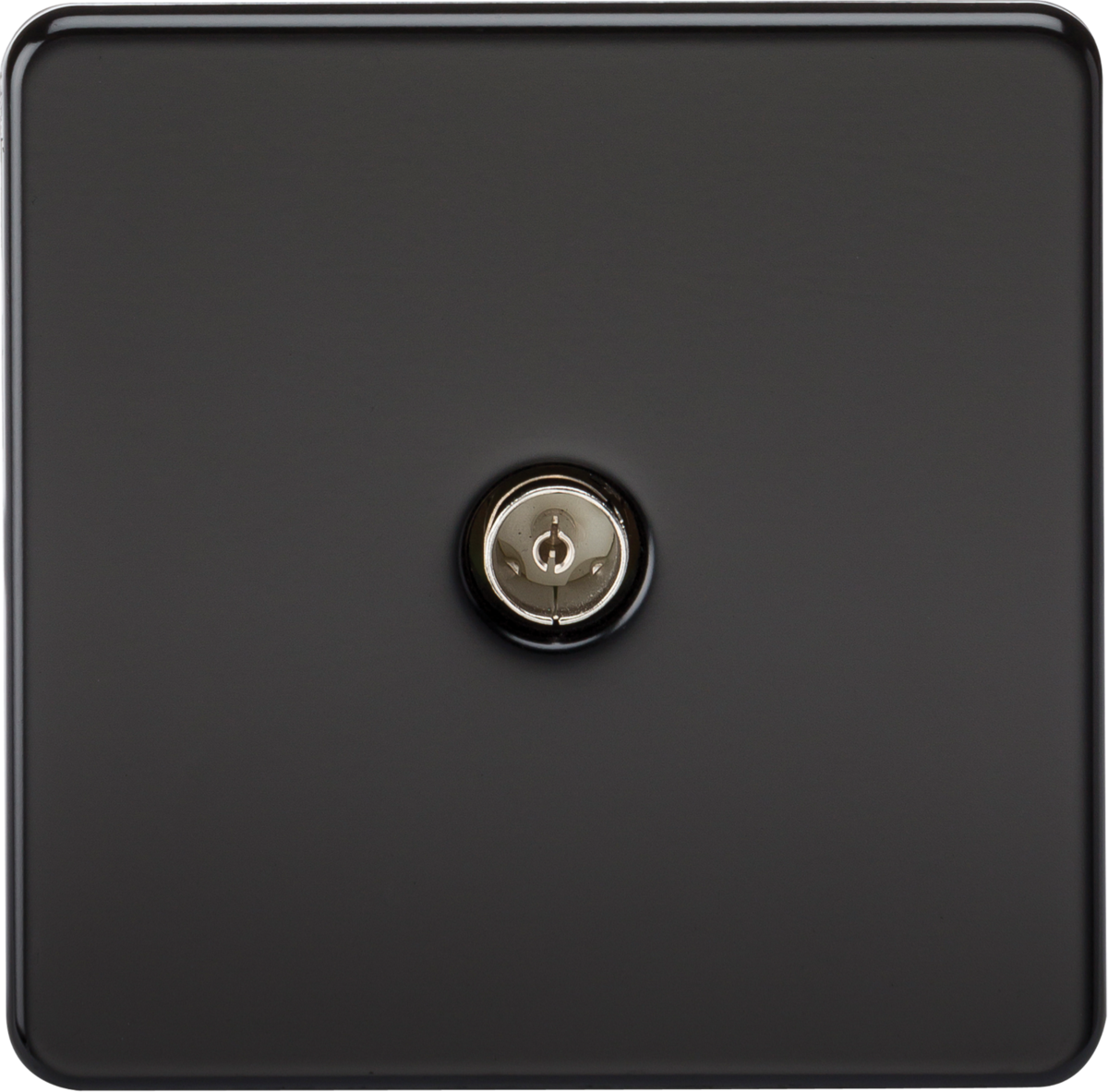 Screwless 1G TV Outlet (Non-Isolated) - Matt Black