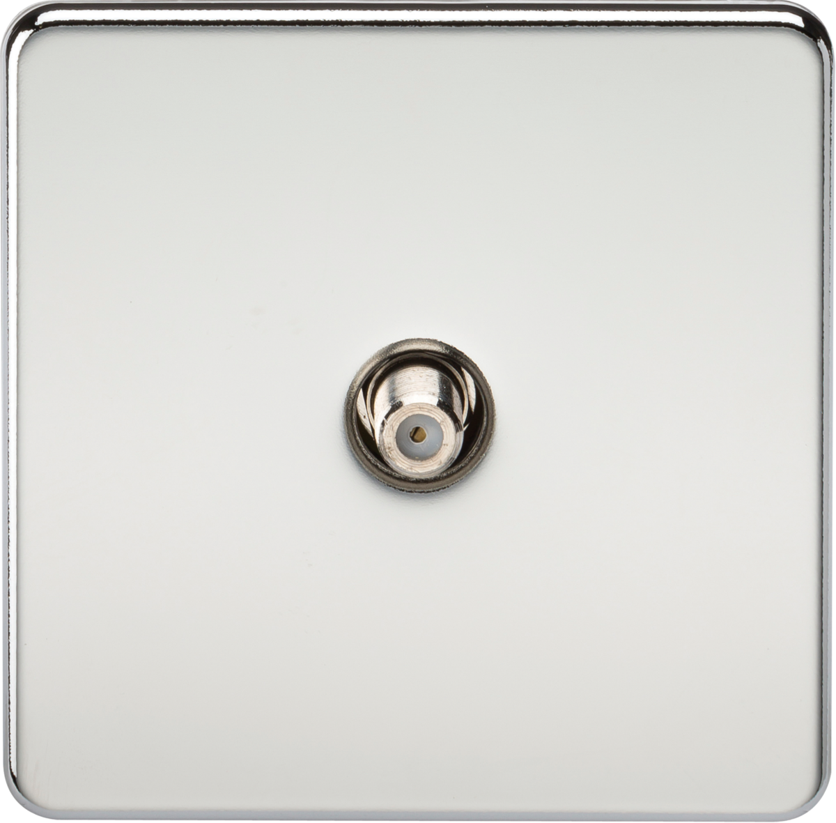 Screwless 1G SAT TV Outlet (Non-Isolated) - Polished Chrome