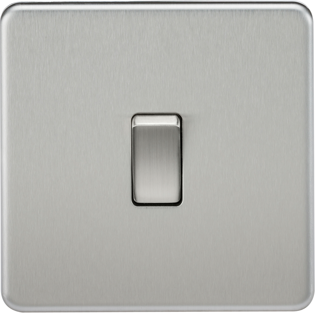 Screwless 10AX 1G 2-Way Switch - Brushed Chrome