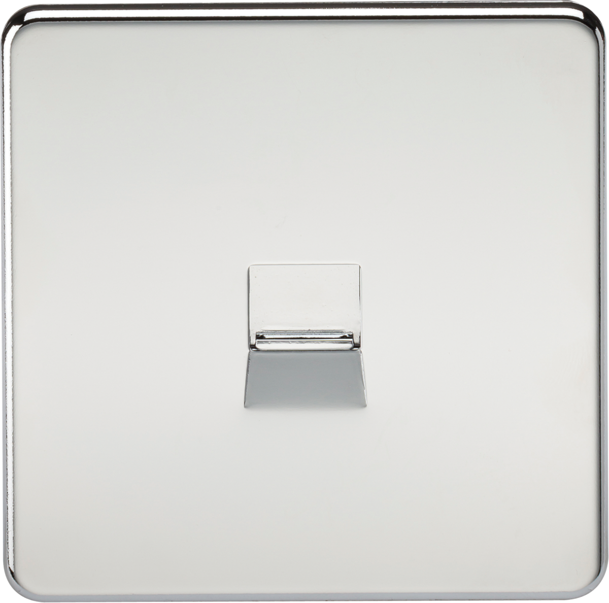 Screwless Telephone Extension Socket - Polished Chrome