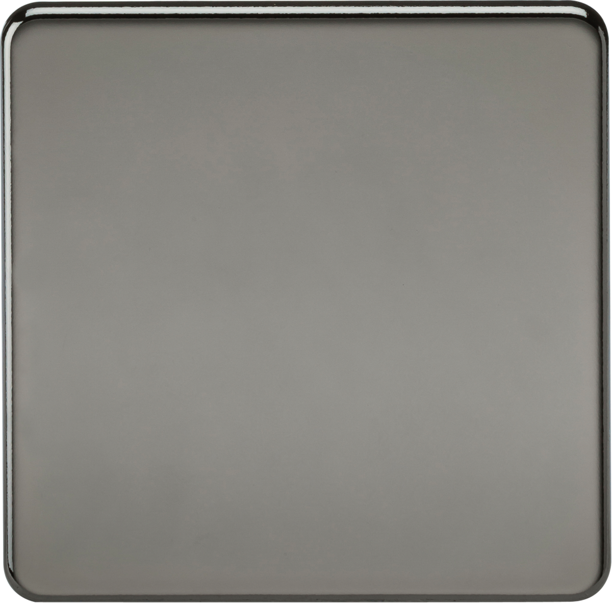 Screwless 1G Blanking Plate - Black Nickel