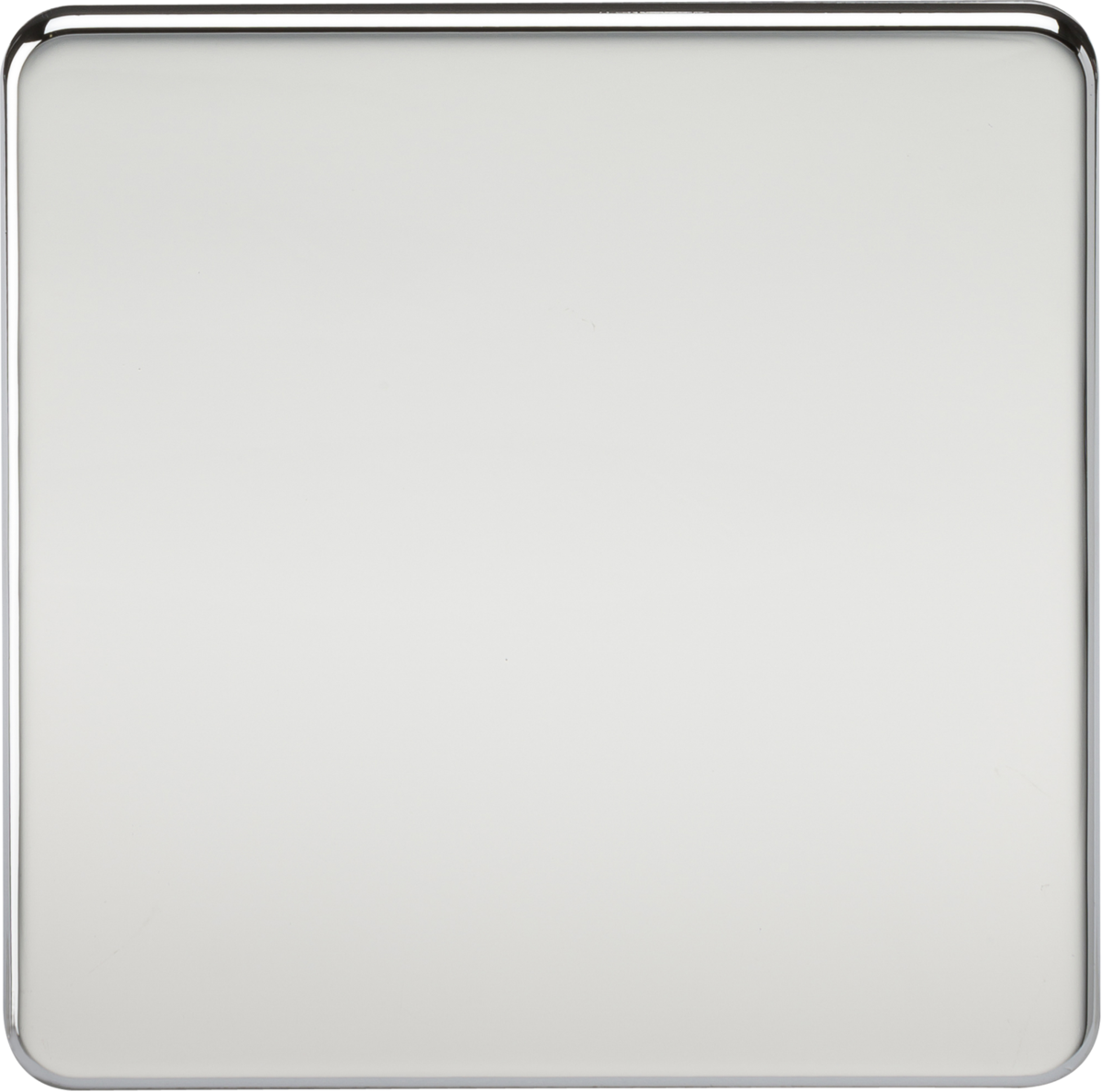 Screwless 1G Blanking Plate - Polished Chrome