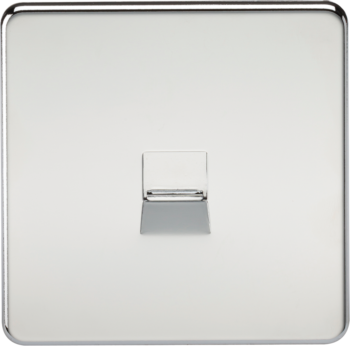 Screwless Telephone Master Socket - Polished Chrome