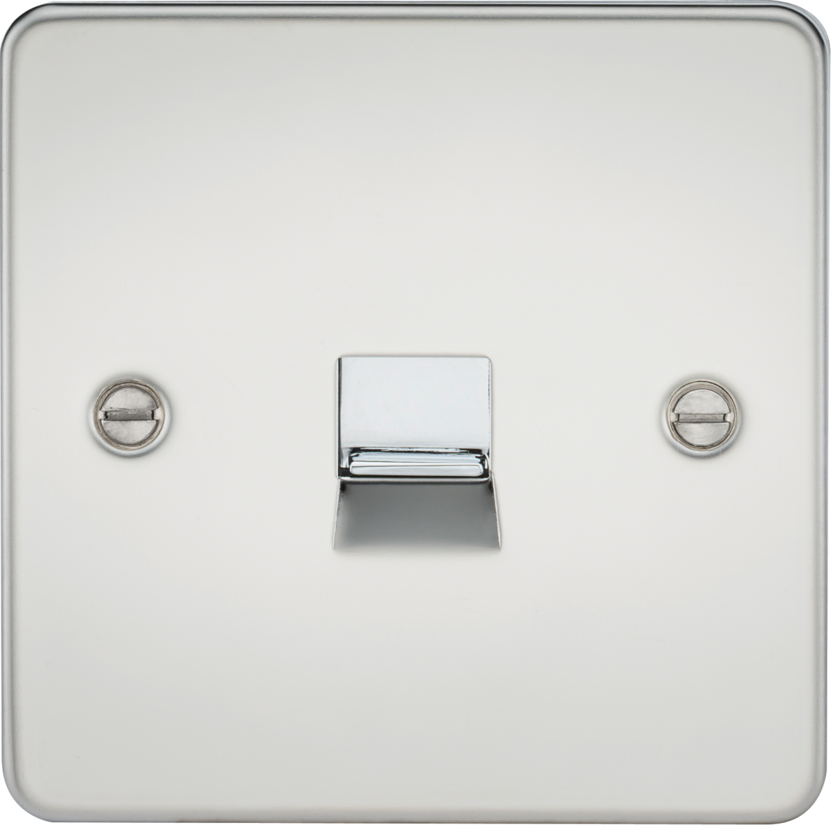 Flat Plate Telephone extension socket - polished chrome