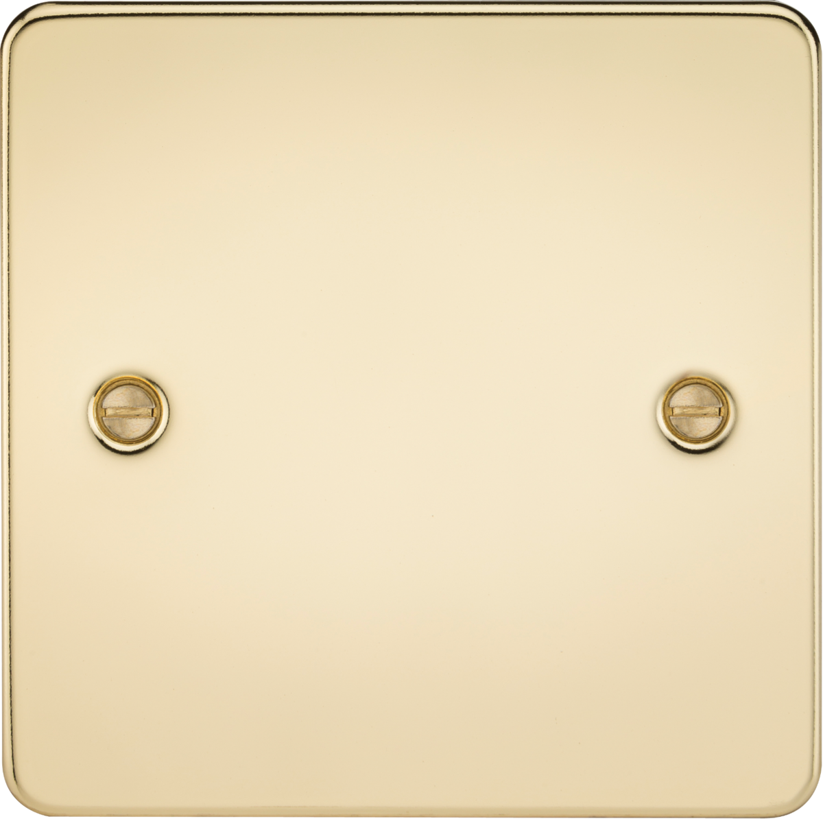 Flat Plate 1G blanking plate - polished brass