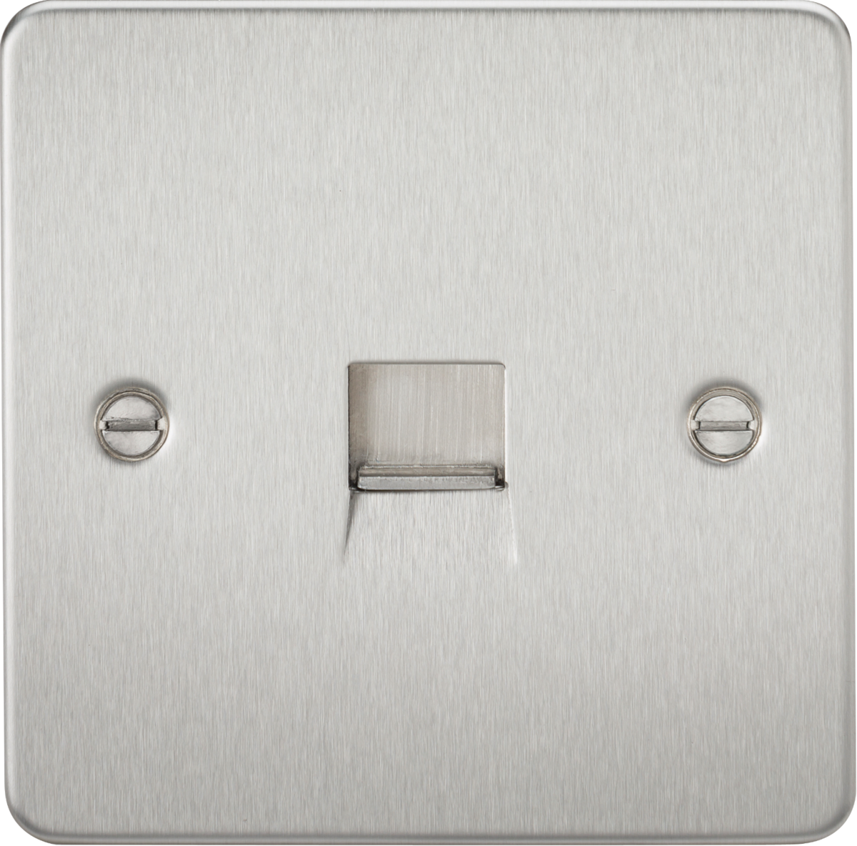 Flat Plate Telephone extension socket - brushed chrome