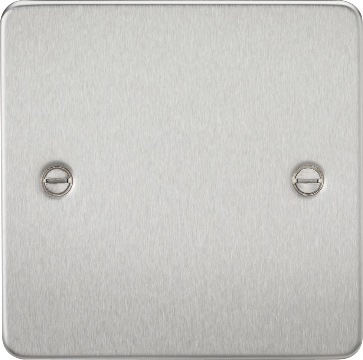 Flat Plate 1G blanking plate - brushed chrome