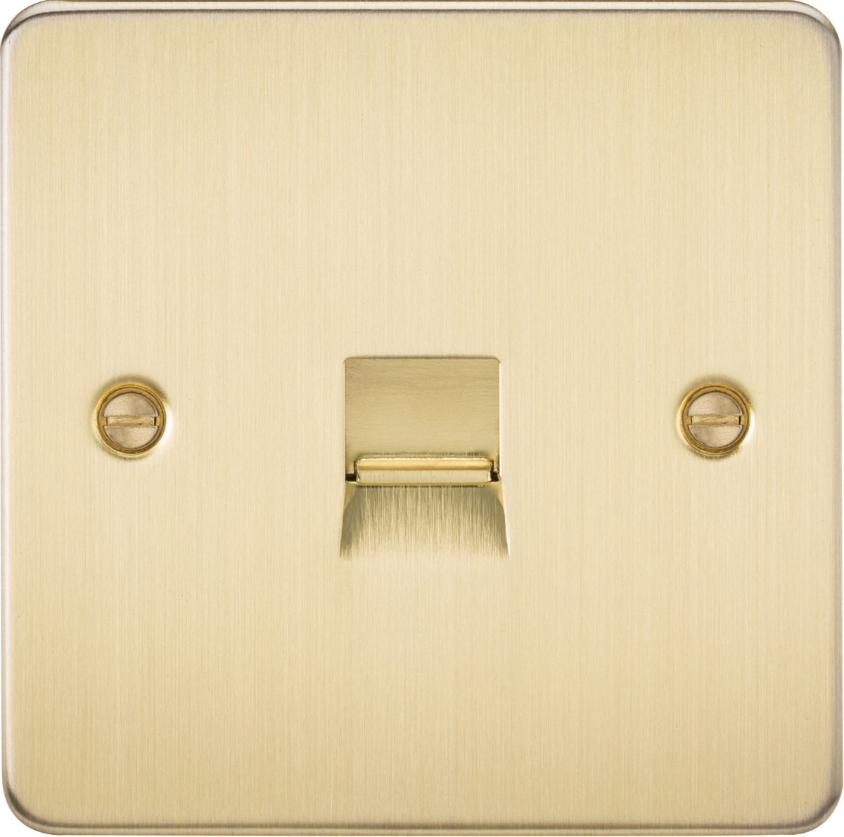 Flat Plate Telephone extension socket - brushed brass