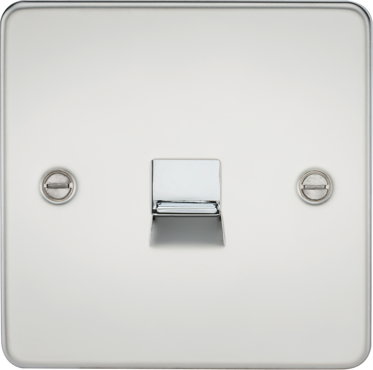 Flat Plate Telephone master socket - polished chrome
