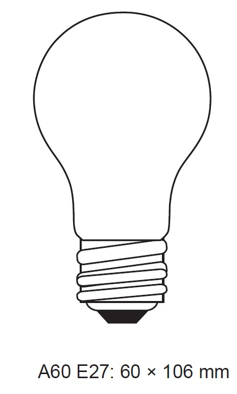 ML Accessories-GLS8ESO 230V 8W LED 60mm ES Frosted GLS 3000K