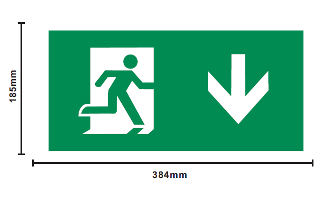 ML Accessories-EMRUND Running Man Legend with Down Facing Arrow for EMRUN