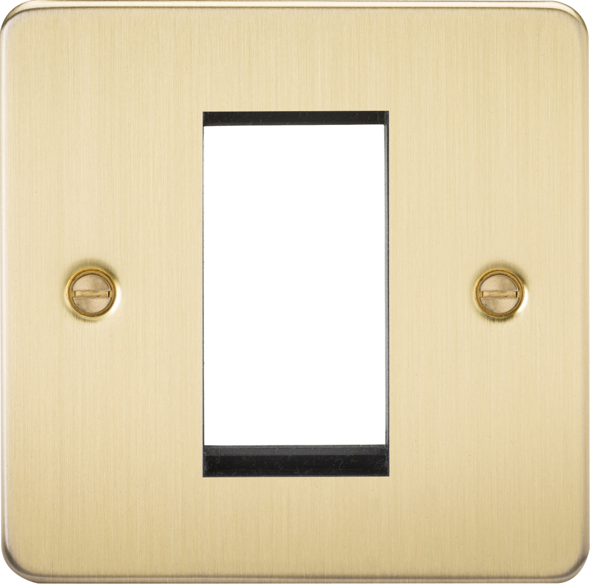 Flat Plate 1G Modular Faceplate - Brushed Brass