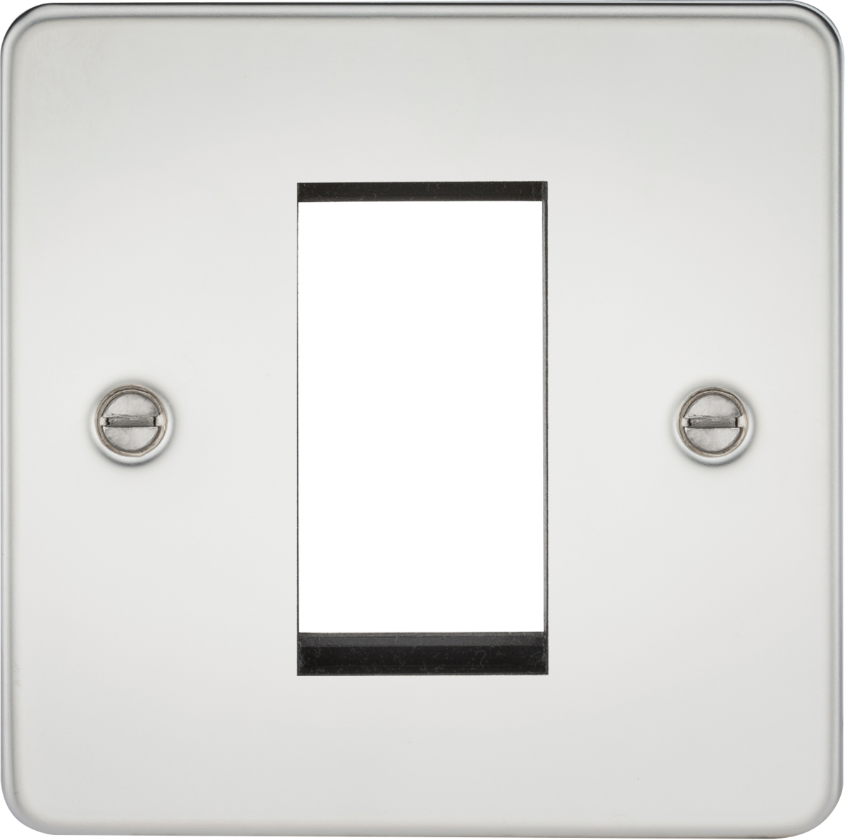Flat Plate 1G Modular Faceplate - Polished Chrome