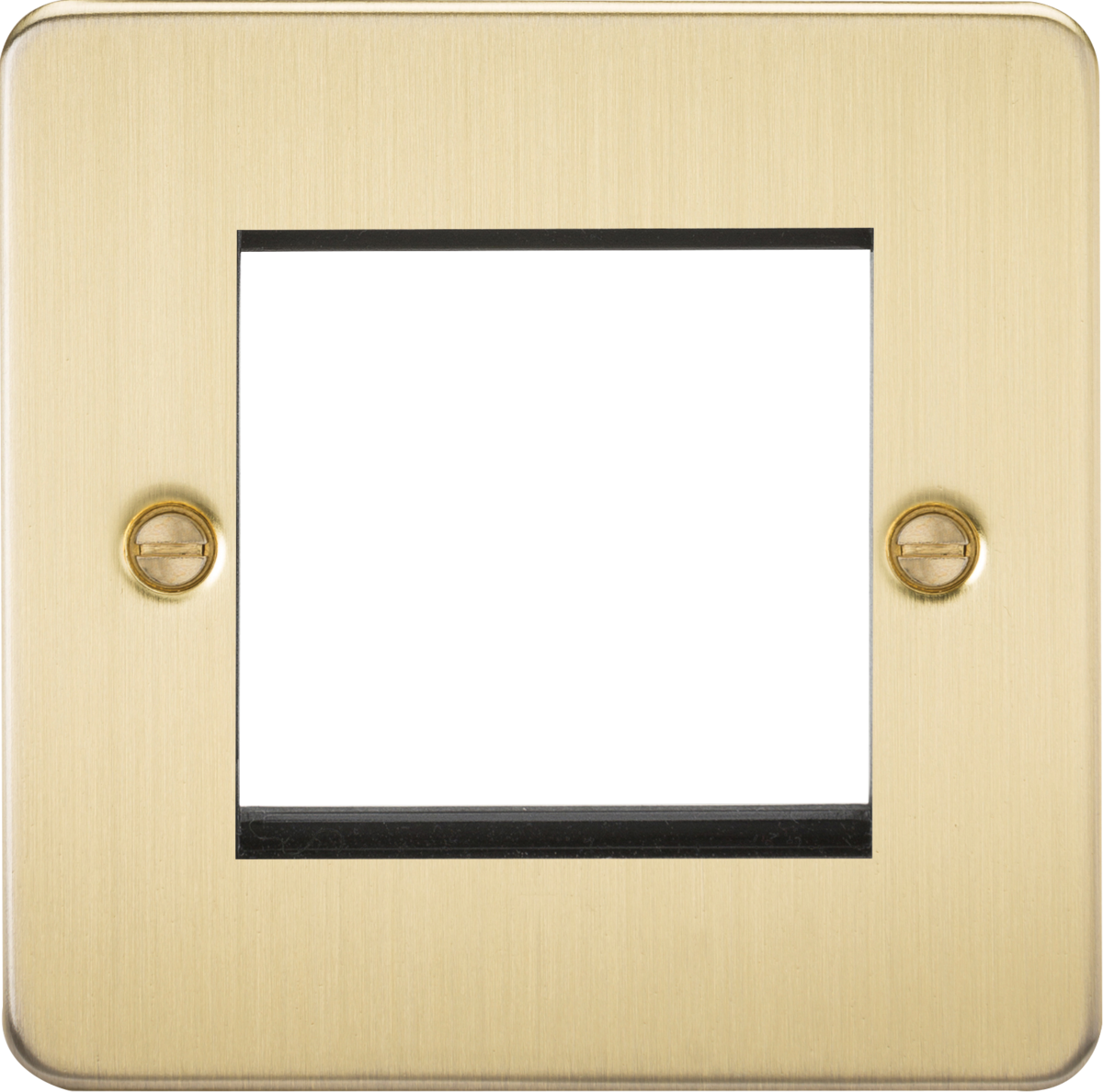 Flat Plate 2G modular faceplate - brushed brass