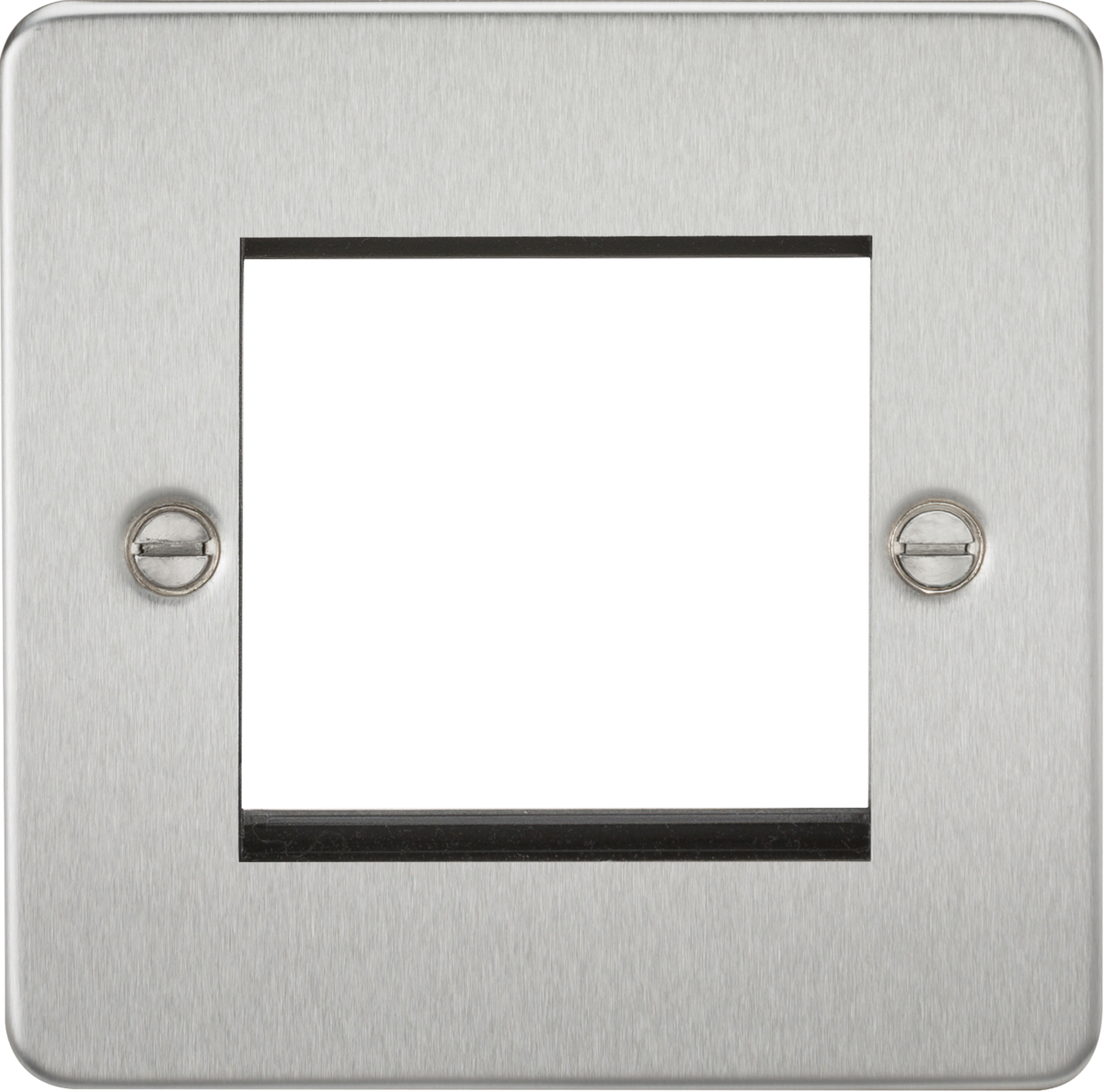 Flat Plate 2G modular faceplate - brushed chrome