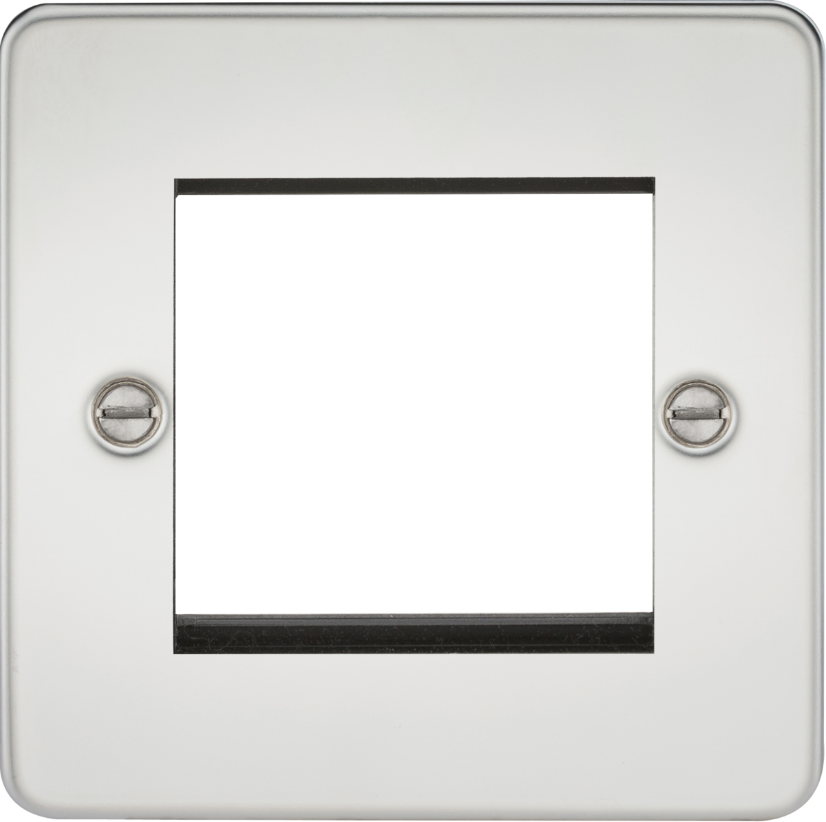 Flat Plate 2G modular faceplate - polished chrome