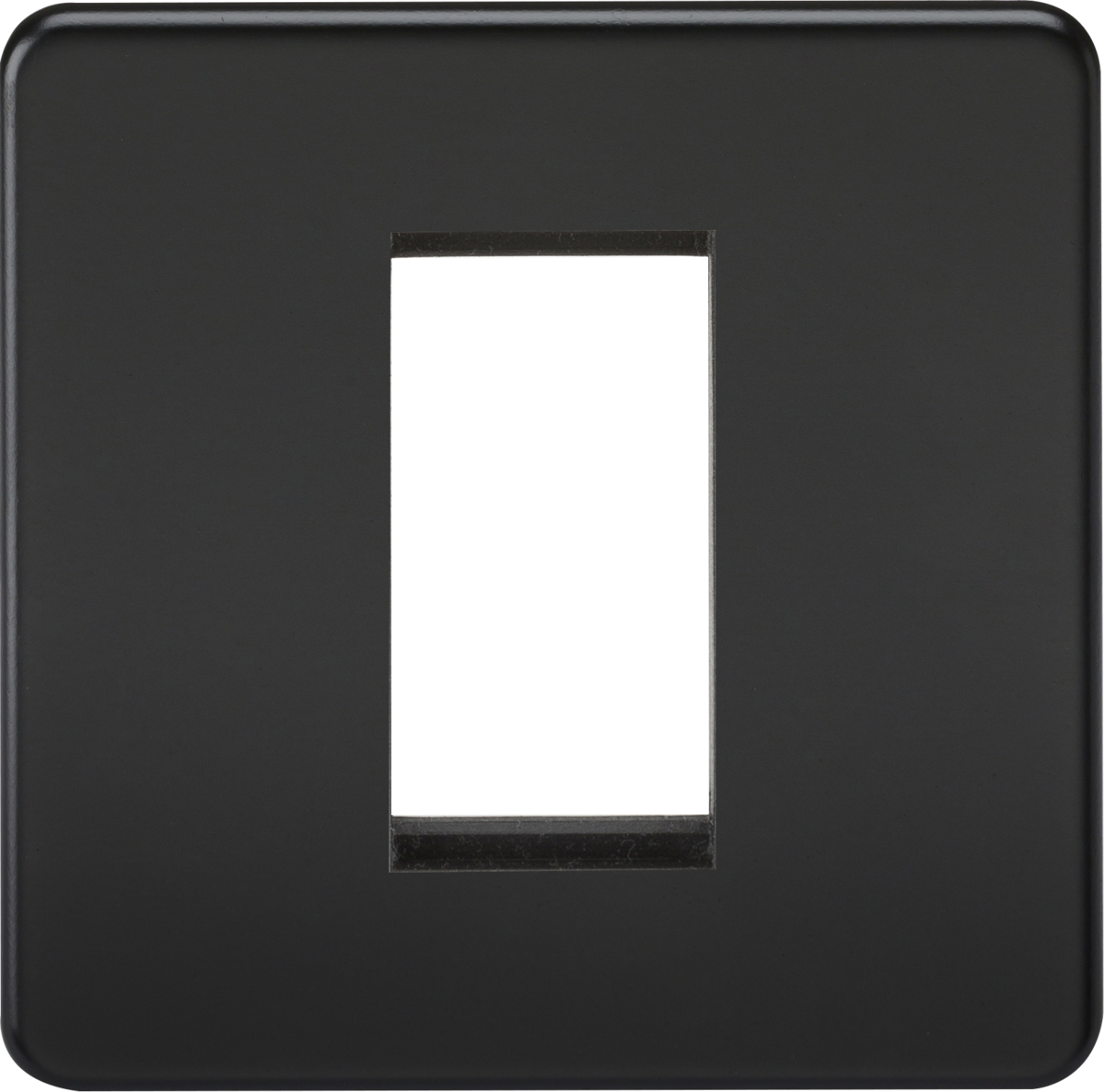 Screwless 1G Modular Faceplate - Matt Black