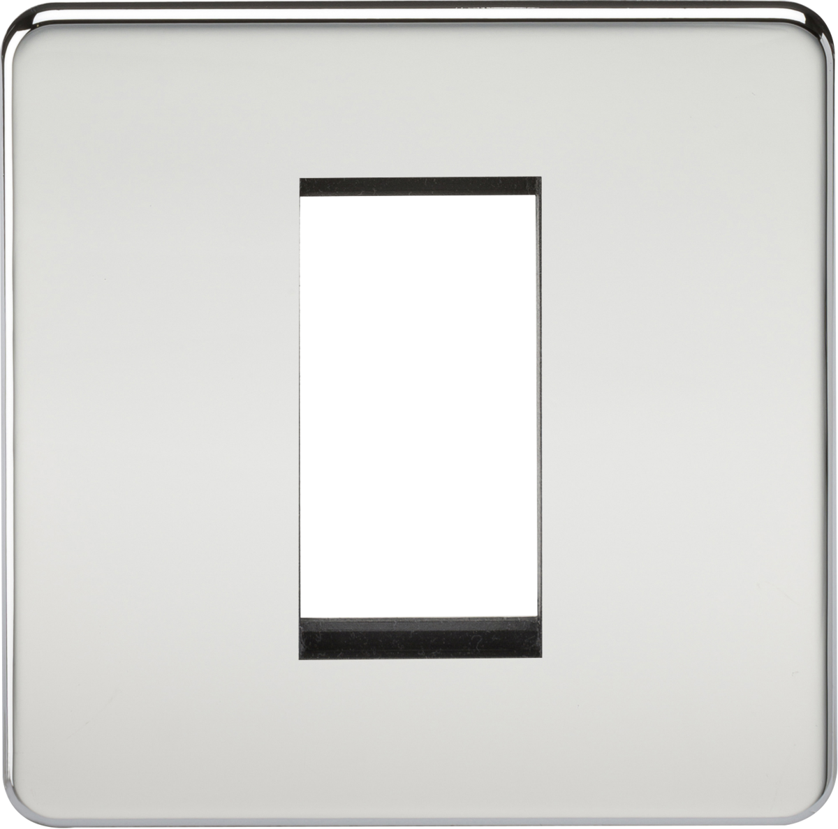 Screwless 1G Modular Faceplate - Polished Chrome