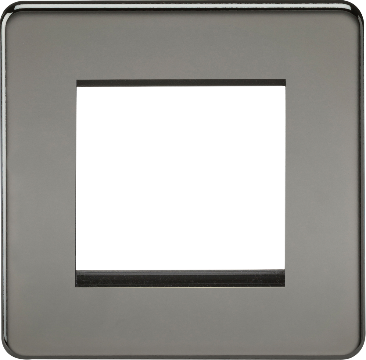 Screwless 2G Modular Faceplate - Black Nickel