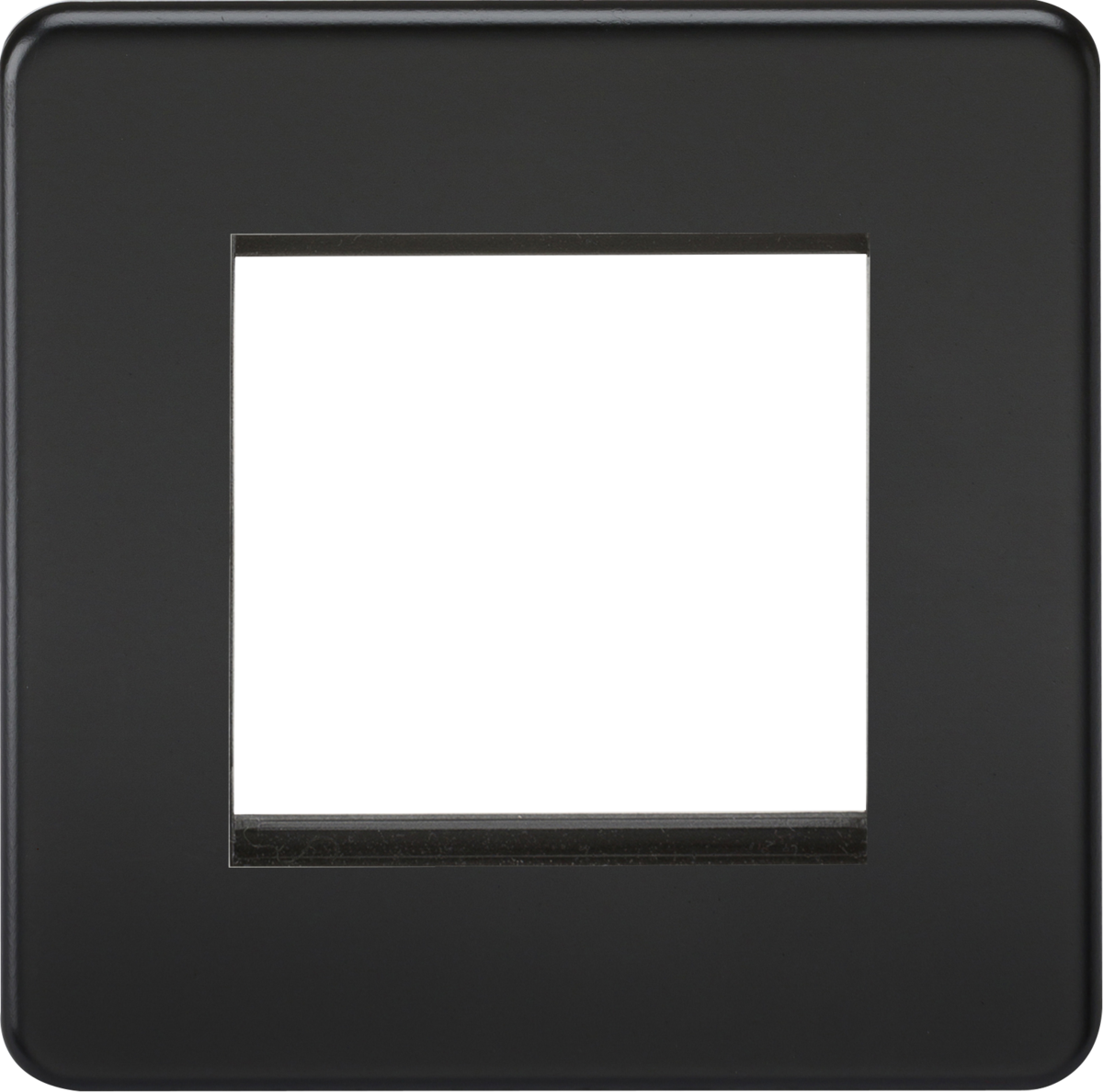 Screwless 2G Modular Faceplate - Matt Black