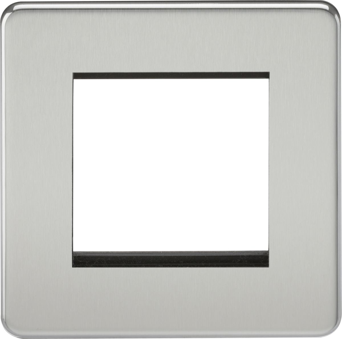 Screwless 2G Modular Faceplate - Polished Chrome