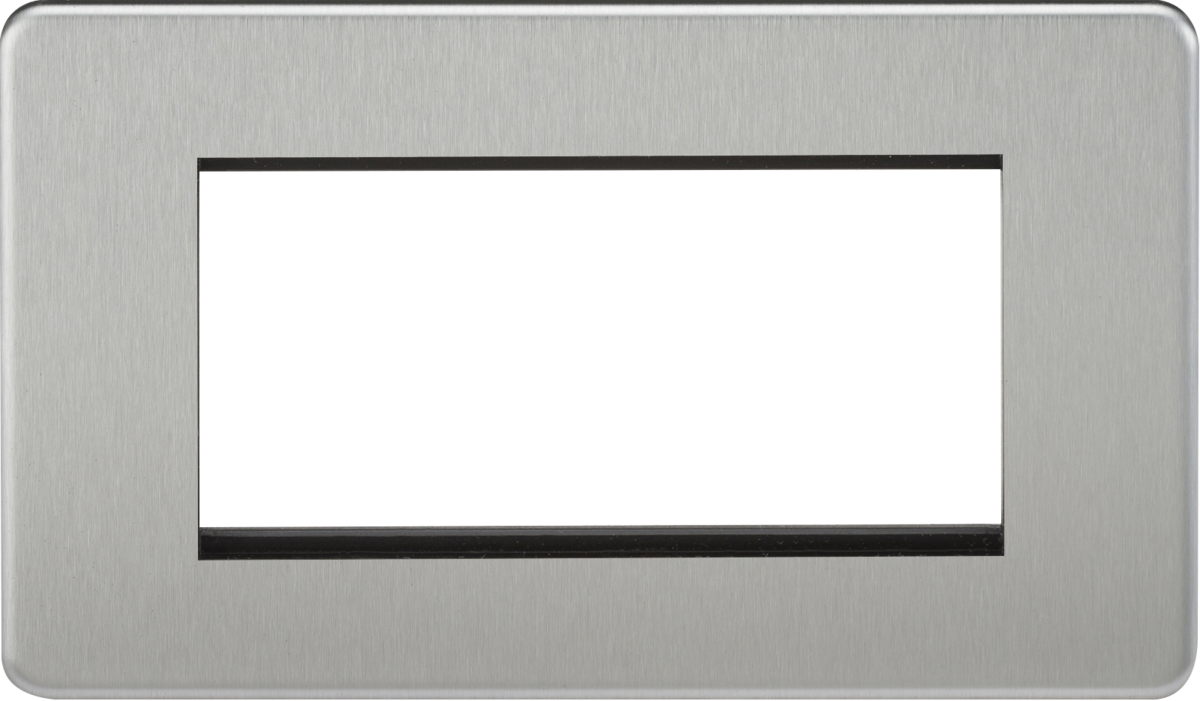 Screwless 4G Modular Faceplate - Brushed Chrome