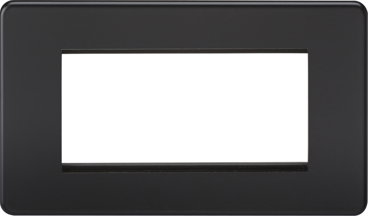 Screwless 4G Modular Faceplate - Matt Black