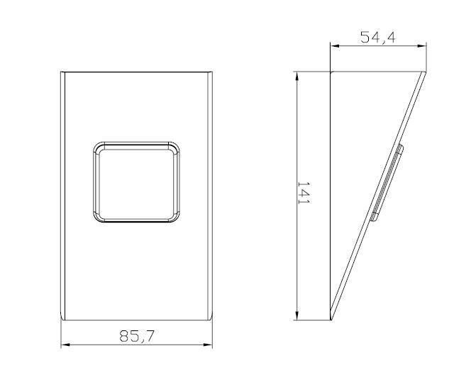 ML Accessories-LEDREC 12V DC 3W LED Rectangular Under Cabinet Light Satin Chrome