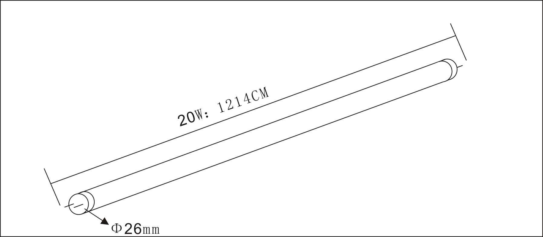 ML Accessories-T8LED4D 230V IP20 20W T8 4ft LED Tube 6000K