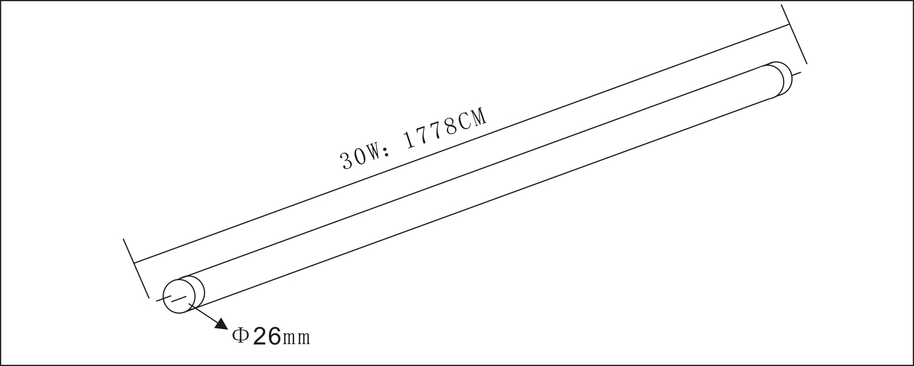 ML Accessories-T8LED6D 230V 30W IP20 T8 6ft LED Tube 6000K