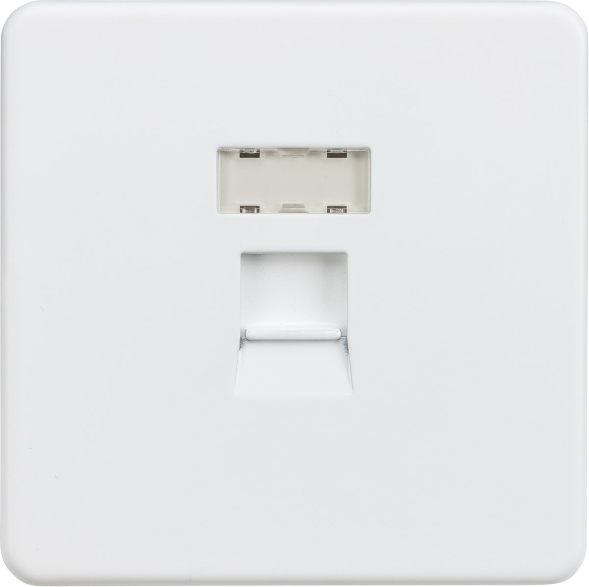 Screwless RJ45 network outlet - Matt white