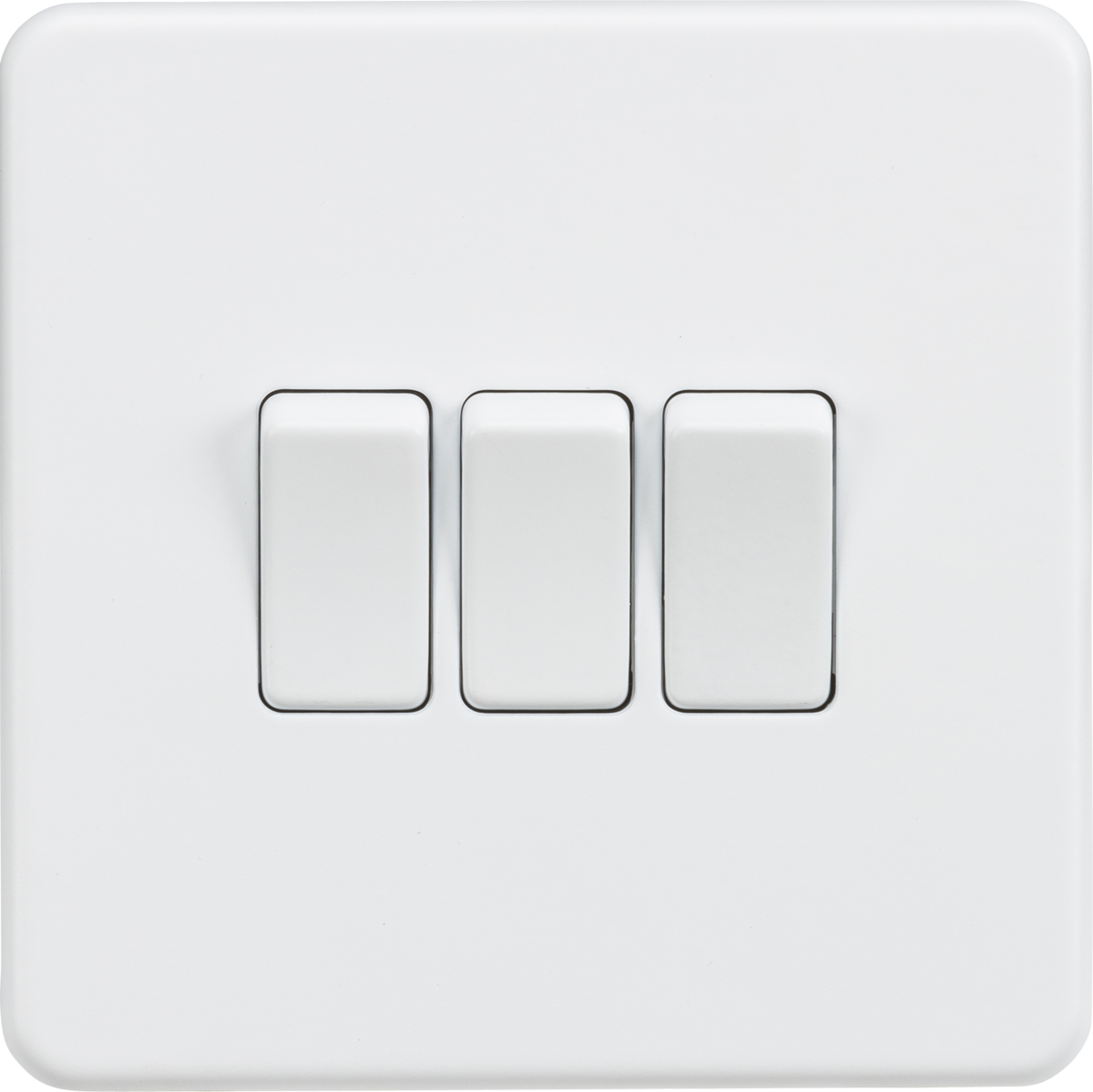 Screwless 10AX 3G 2-Way Switch - Matt White