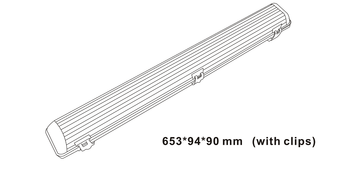 ML Accessories-NCLB12 230V IP65 T8 Single LED Ready Anti Corrosive Fitting (2ft)