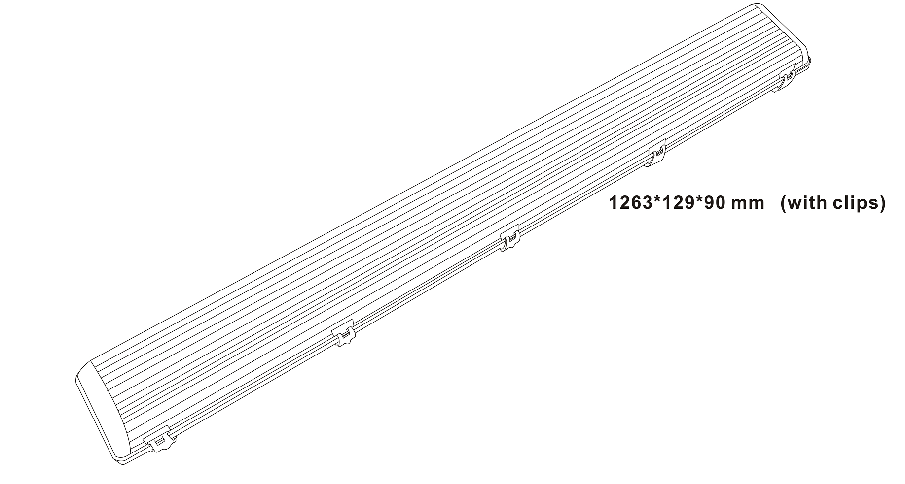 ML Accessories-NCLB24 230V IP65 T8 Twin LED Ready Anti Corrosive Fitting (4ft)