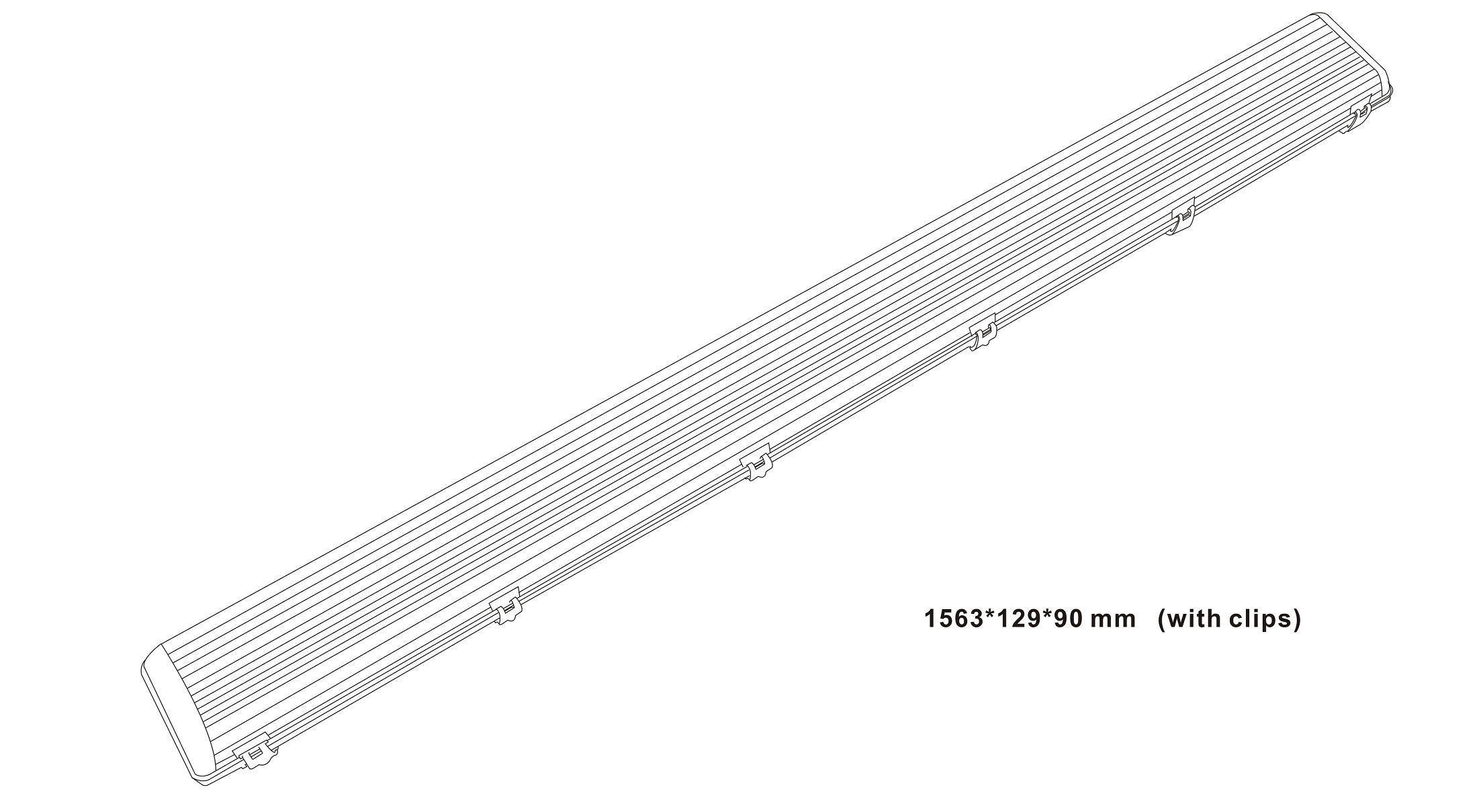 ML Accessories-NCLB25 230V IP65 T8 Twin LED Ready Anti-Corrosive Fitting (5ft)