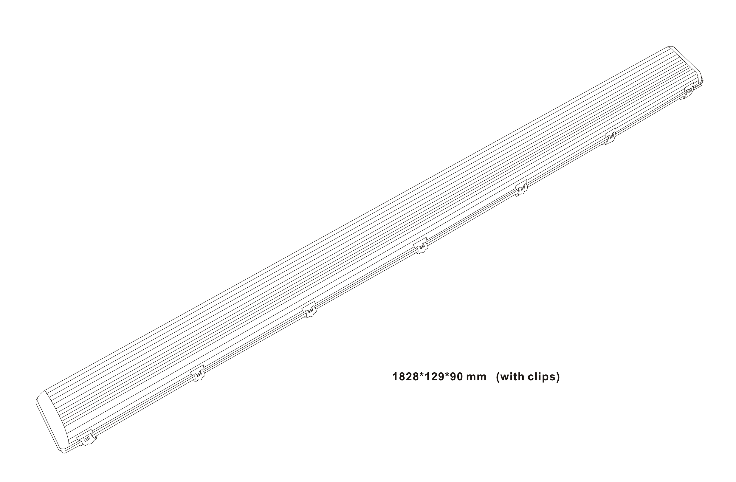 ML Accessories-NCLB26 230V IP65 T8 Twin LED Ready Anti-Corrosive Fitting (6ft)