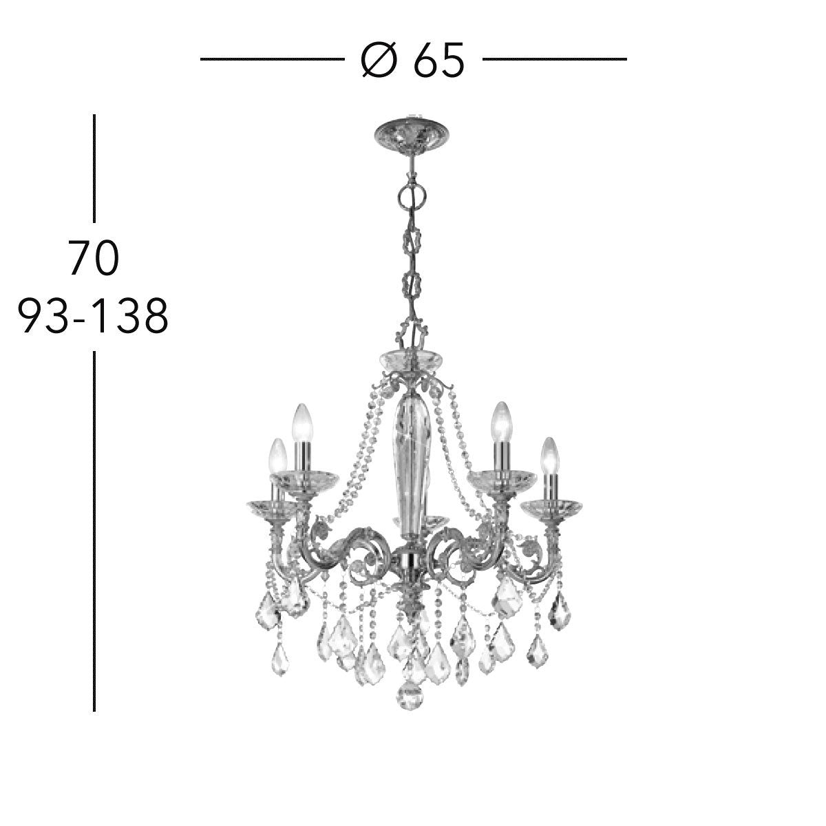 Kolarz 1299.85.4.SpT CONTARINI CRYSTAL Chandelier