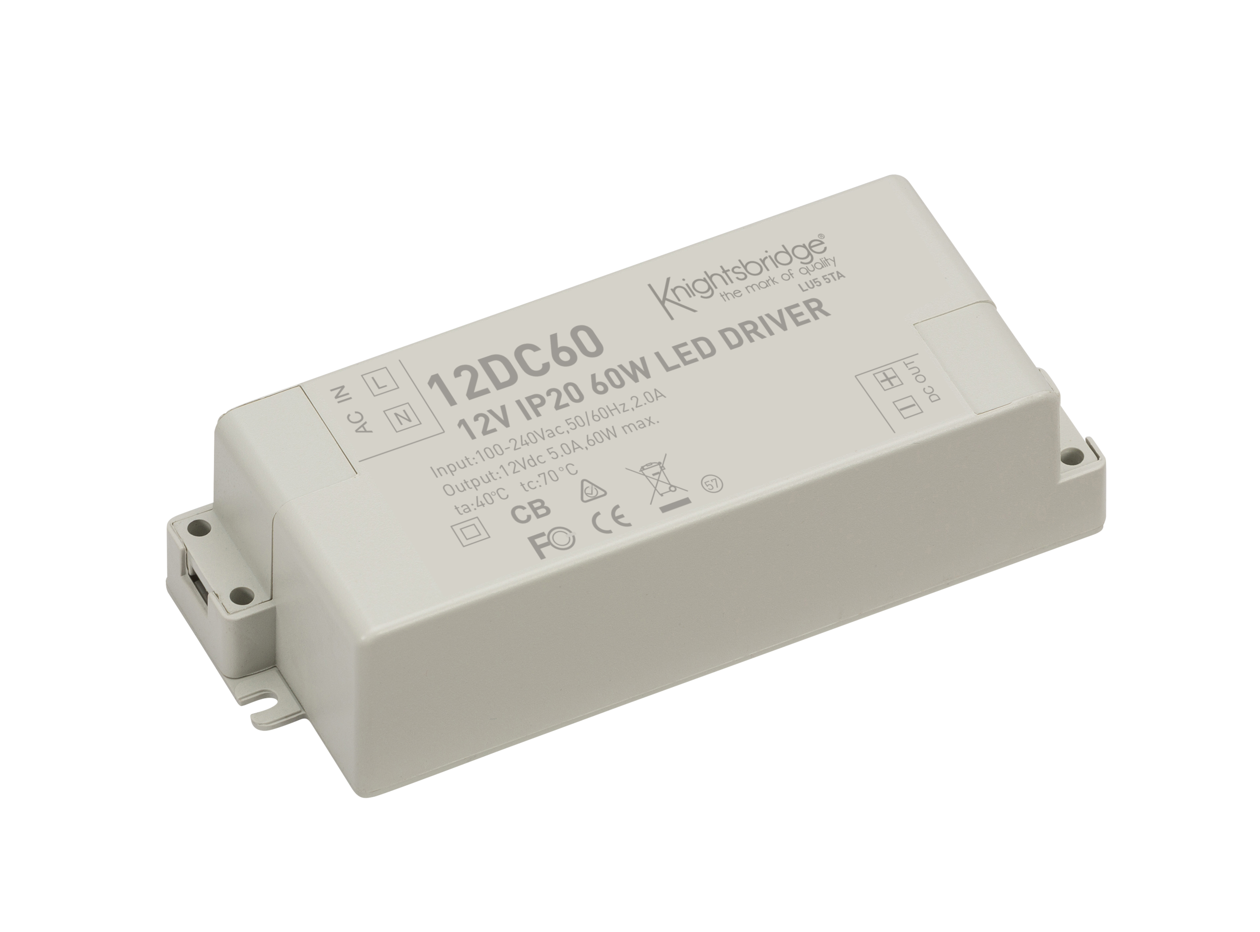 ML Accessories-12DC60 IP20 12V 60W DC LED Driver - Constant Voltage
