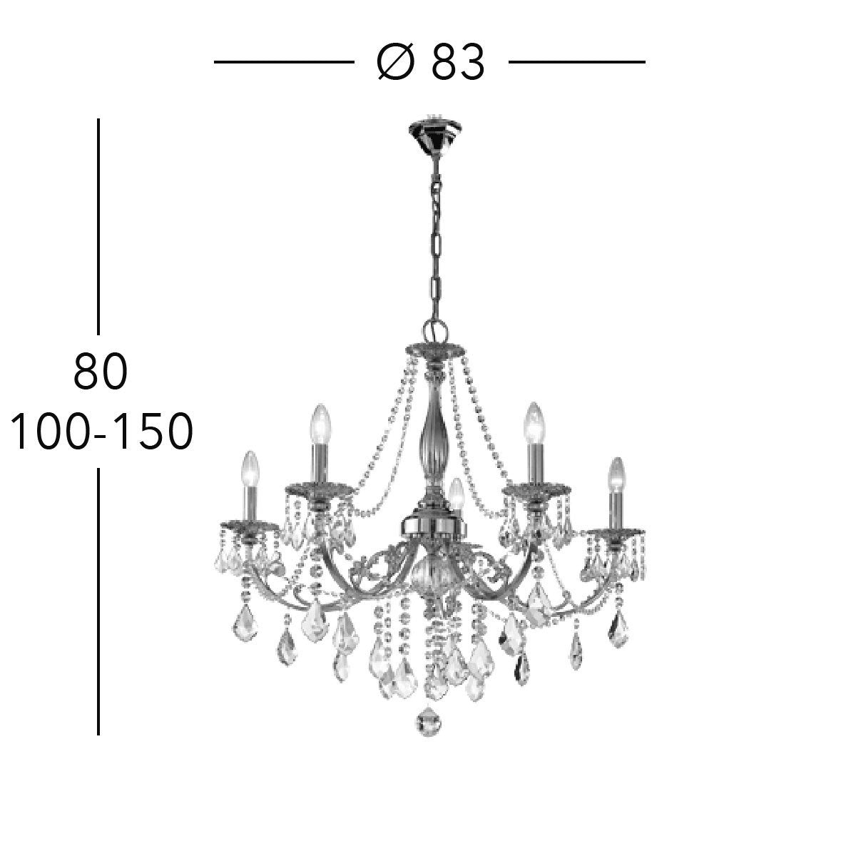 Kolarz 1301.85.15.SpT PISANI CRYSTAL Chandelier