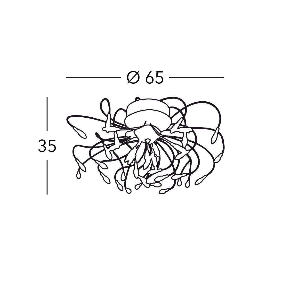 Kolarz 1307.112.3.R1R TWISTER ROSY Ceiling Light