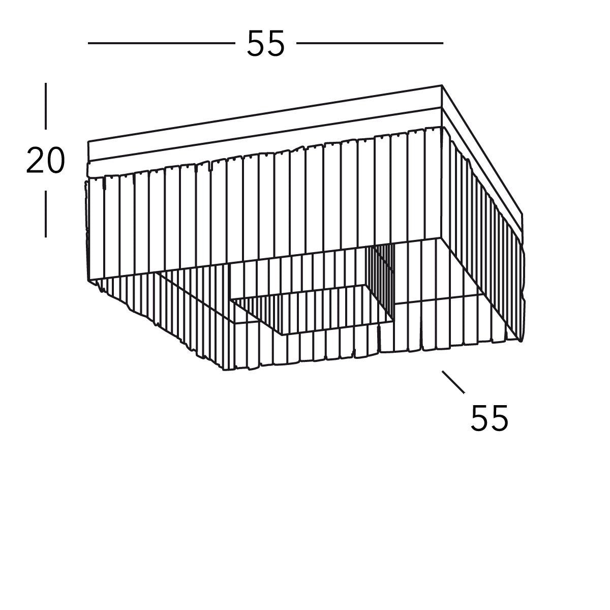 Kolarz 1314.116.3.O1.KpTGn PRISMA Ceiling Light