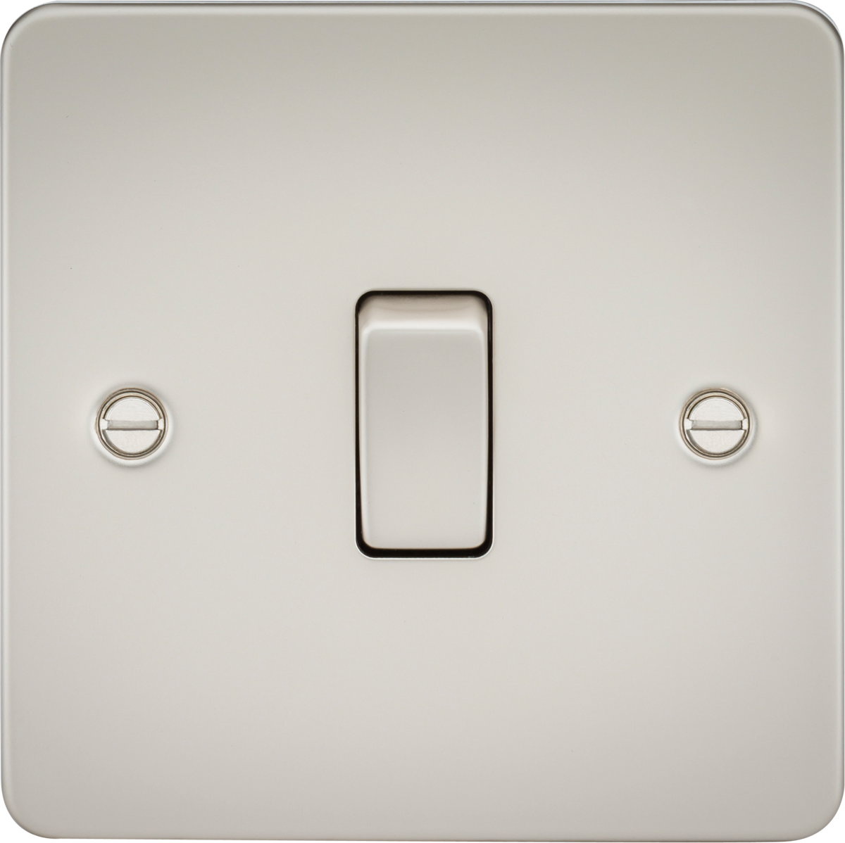 Flat Plate 20A 1G DP switch - pearl
