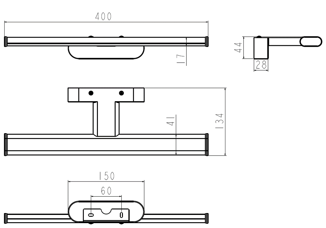 ML Accessories-BWLED2 230V IP44 8W LED Bathroom Mirror/ Wall Light