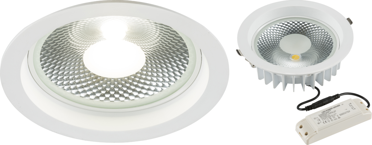 230V 30W COB LED Recessed Commercial Downlight 4000K