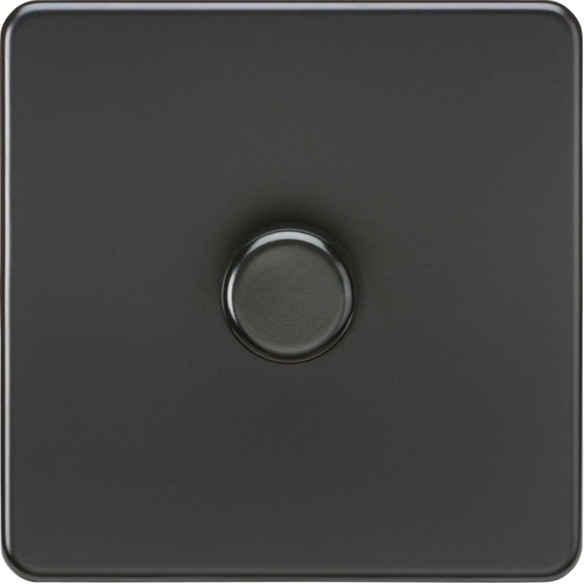 Screwless 1G 2-way 10-200W (5-150W LED) trailing edge dimmer - Matt Black