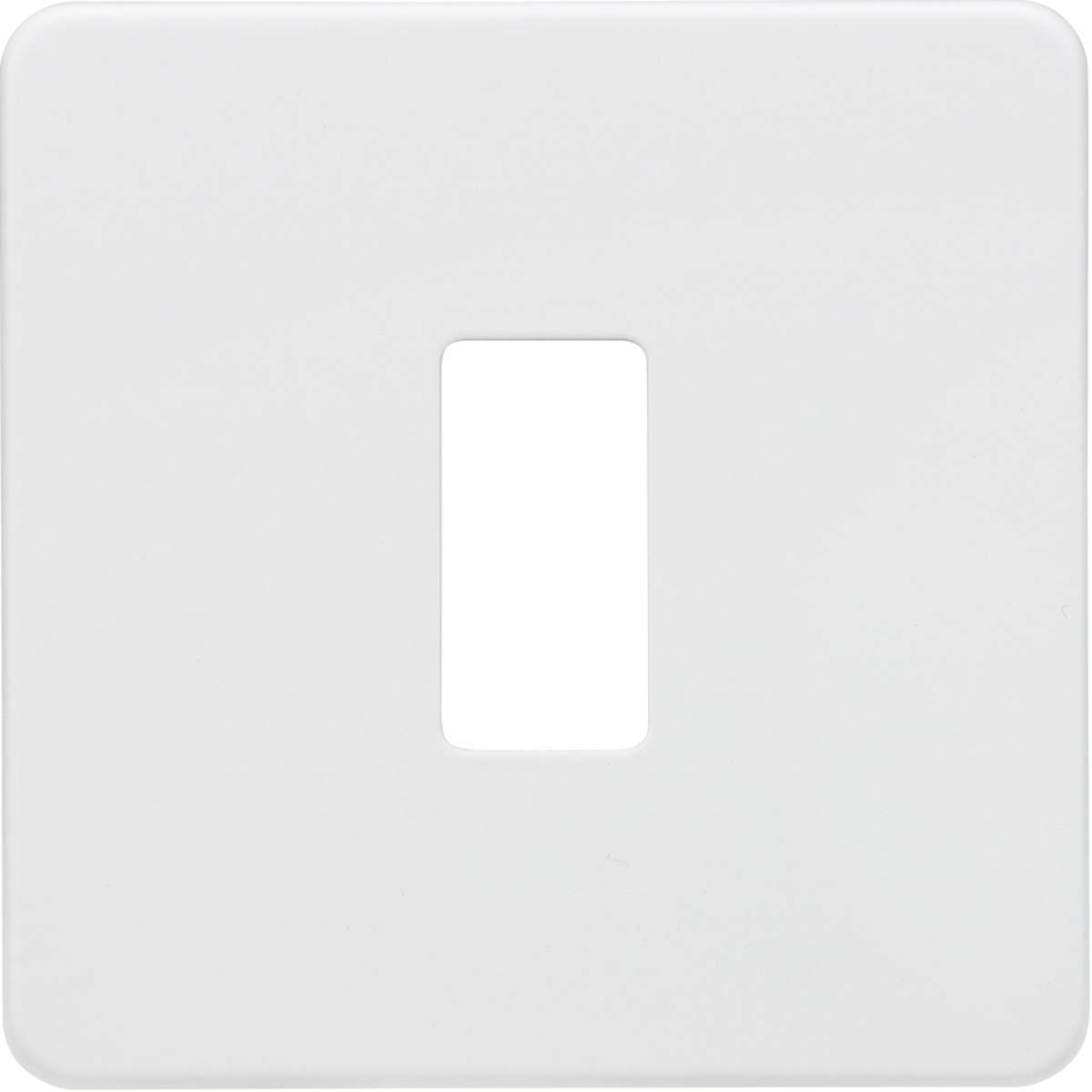 Screwless 1G grid faceplate - matt white